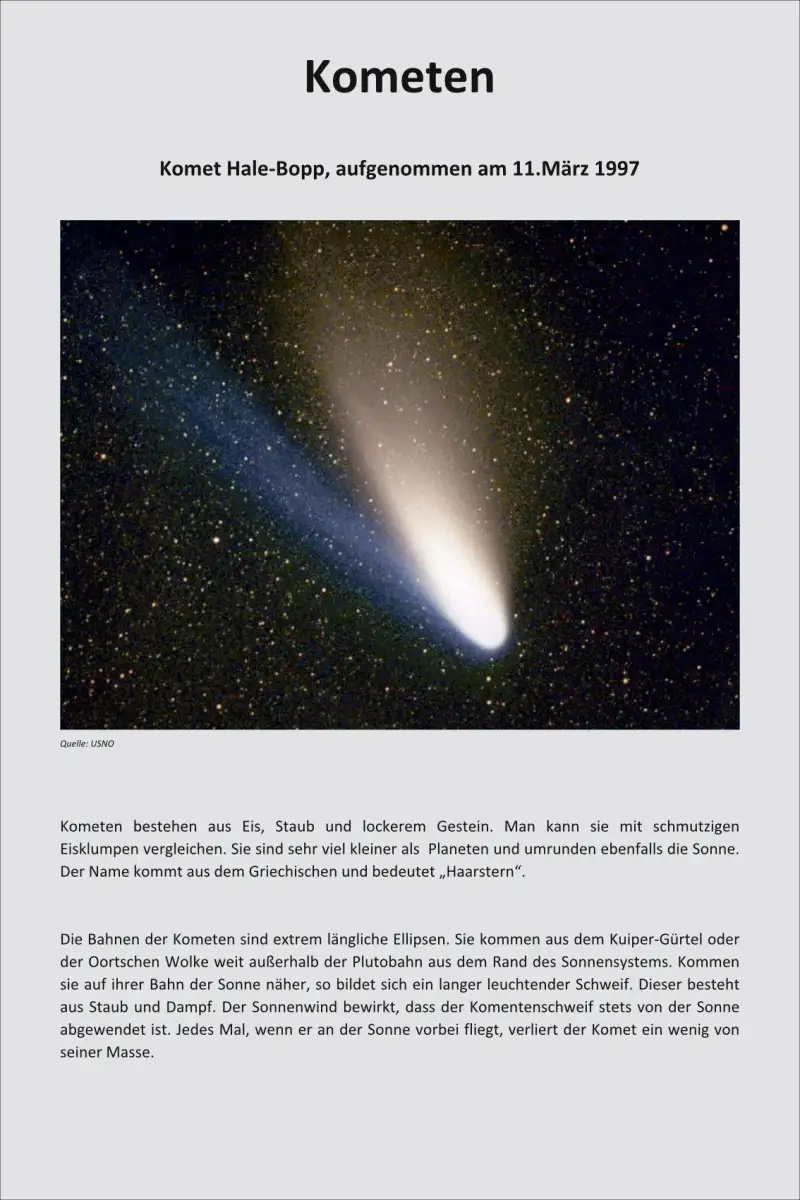 Kometen und Asteroiden - Gefahr aus dem All ?